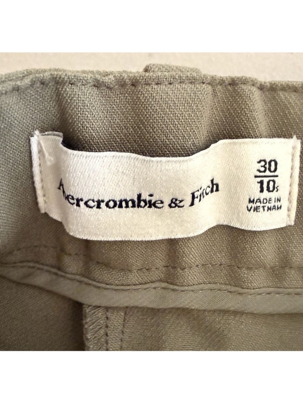 Abercrombie & Fitch Sloane Pleated Wide Leg Pants Size 30/10 Short  Sage Green - Picture 4 of 7